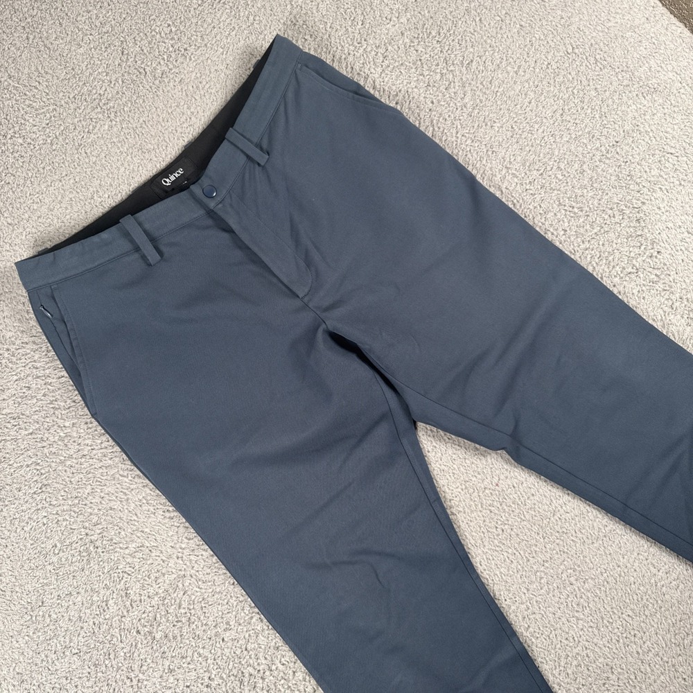Quince Ultra-Stretch 24/7 Smart Chino Pants Mens 34x30 (36x29) Blue Travel